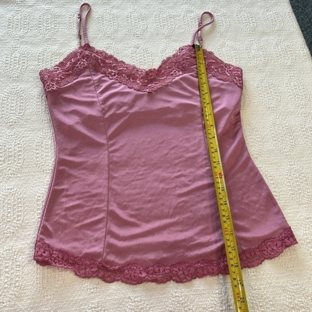 Victoria’s Secret pink lacy, silky Cami tank, sexy‎ size medium used - Picture 2 of 9